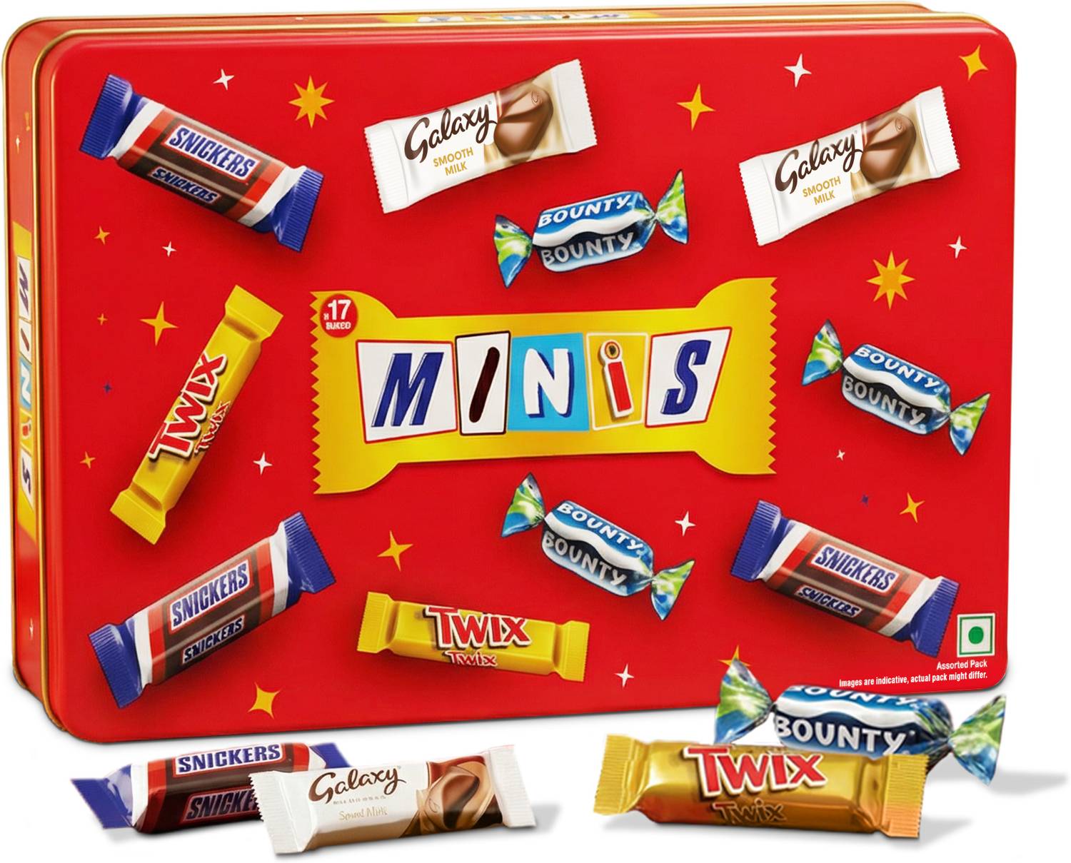 Snickers Mixed Minis Chocolate Tin 195.5g - Image 1