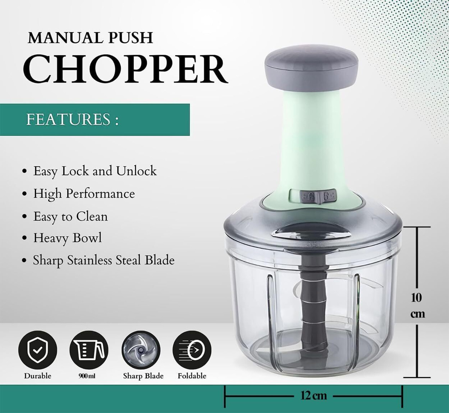 Image of DEEJET Push choppers for Kitchen choper hand press manual food Mixer Cutter Chipper Vegetable & Fruit Chopper