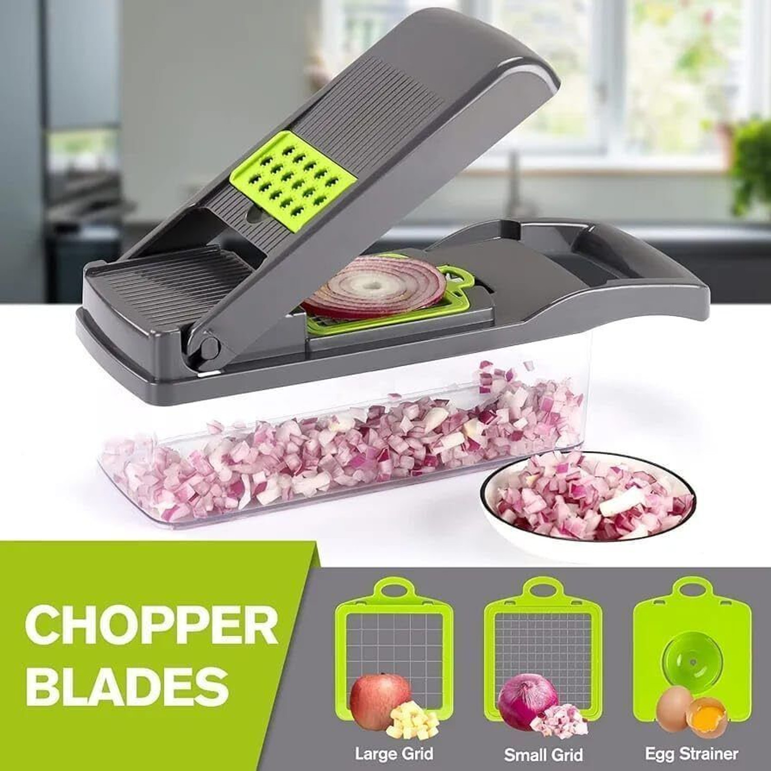 Image of SHIVIM by na 16 in 1 Multipurpose Vegetable Chopper Manual Food Cutter Slicer Dicer Grater Vegetable & Fruit Chopper