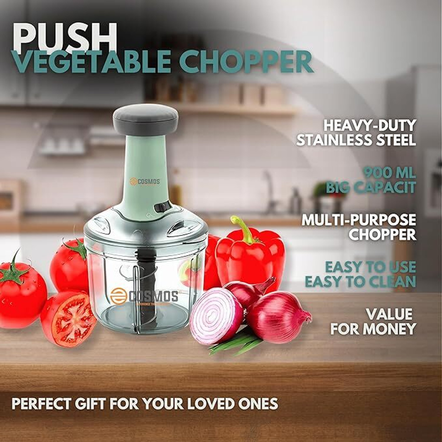 Image of SONORO KATE PUSH CHOPPER Electric Vegetable & Fruit Chopper (1 Chopper)