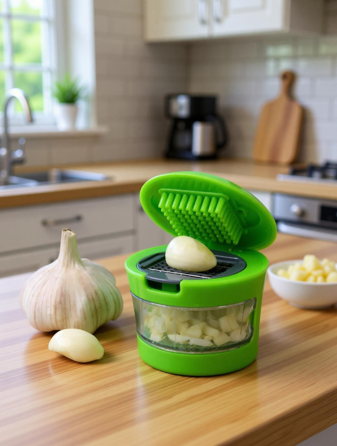 Image of YOGI SELLING Garlic Cutter Chopper and Ginger Cutter Grater Kitchen Tools Plastic Vegetable & Fruit Chopper