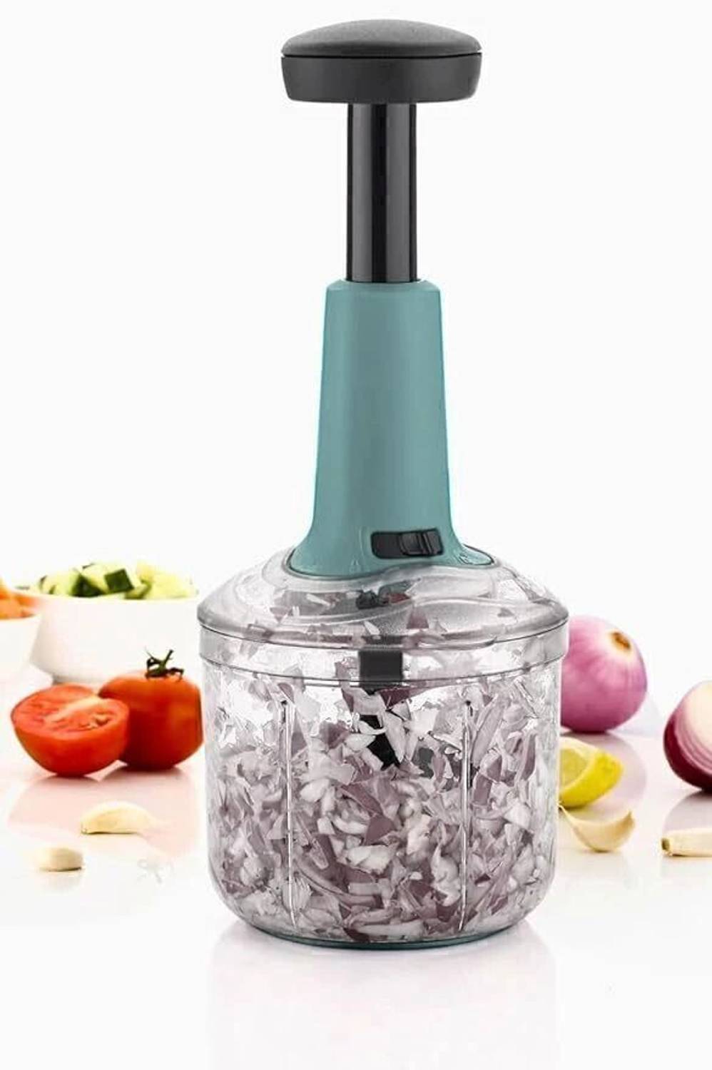 cuzin Hand Push Chopper 1100 ML Vegetable & Fruit Chopper (1 Vege