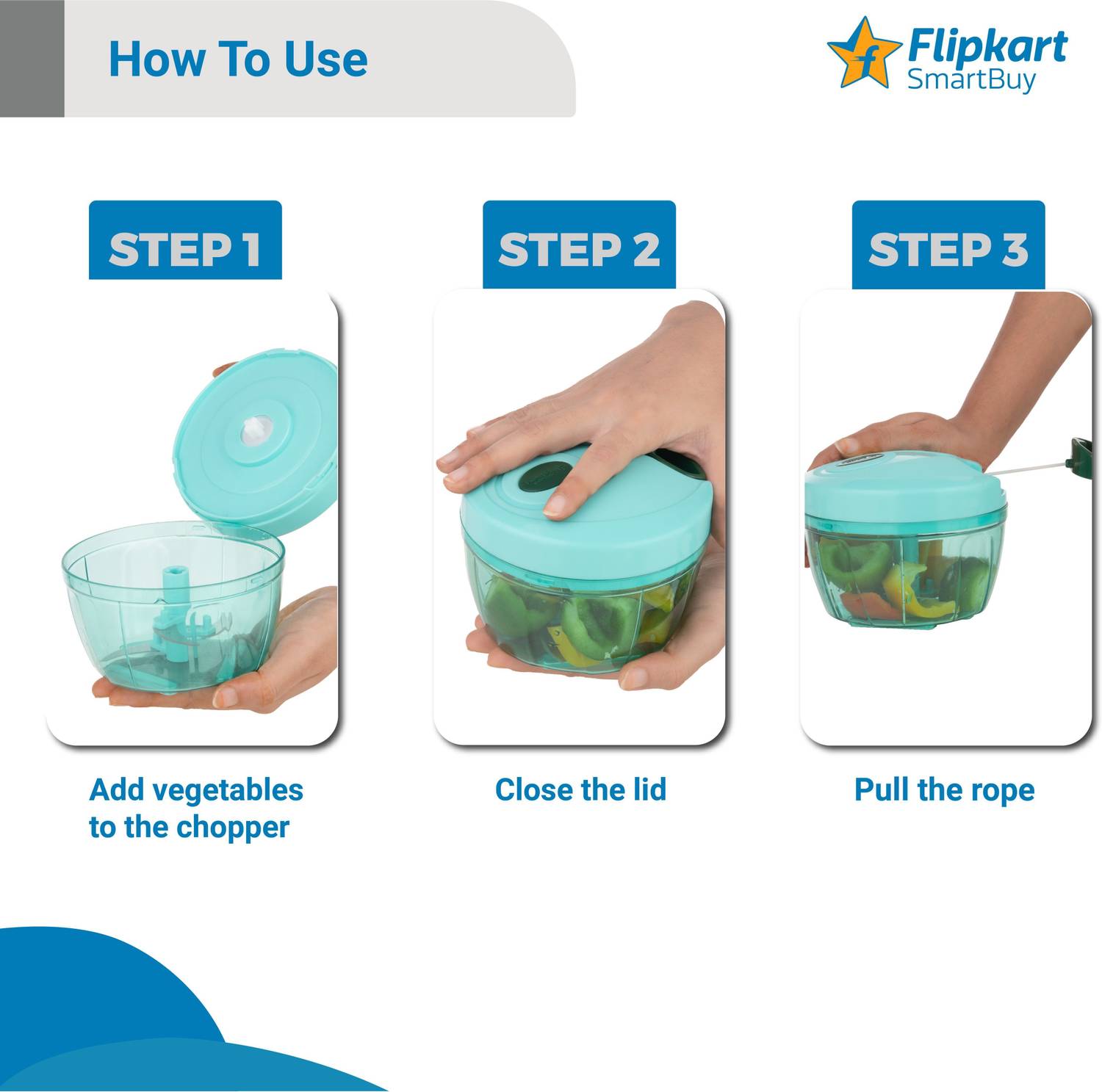 Flipkart SmartBuy Chopper 650 ML Vegetable & Fruit Chopper (1 Cho... more