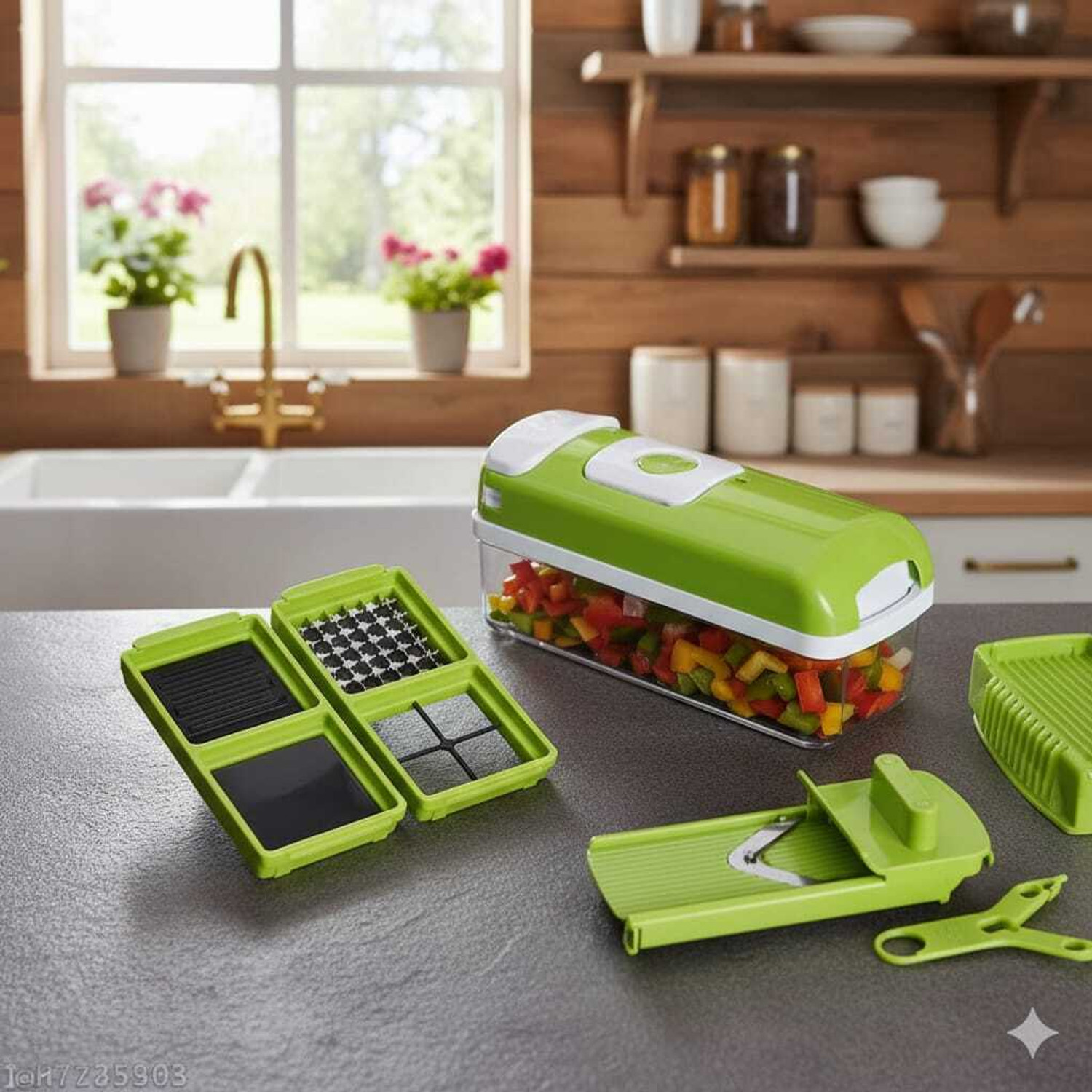 Image of choppering by BRICS 12 IN 1 SLICER AND GRATERK Vegetable & Fruit Chopper