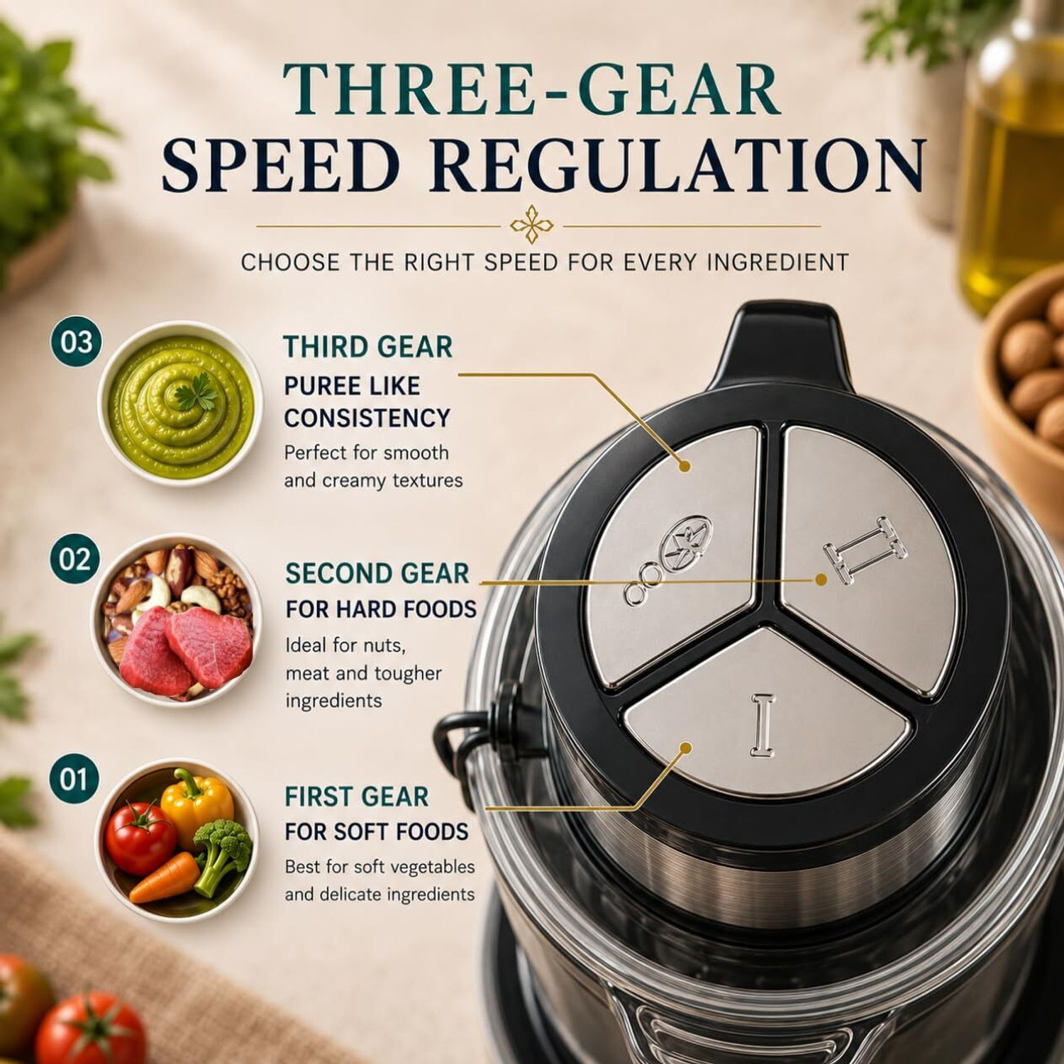 Image of Sparkan Steel Meat Grinder 2 Liter with Handle - Stainless Steel Heavy Duty Food Chopper Electric Vegetable & Fruit Chopper