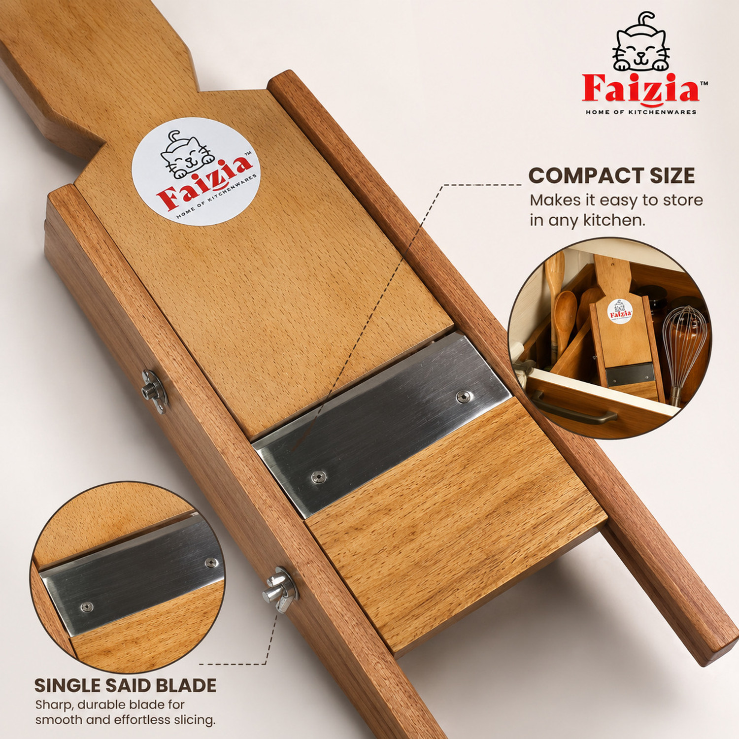 Image of faizia Madurai Famous Wooden Vegetable Slicer Multifunctional Banana Potato Chips Banana Grater & Slicer