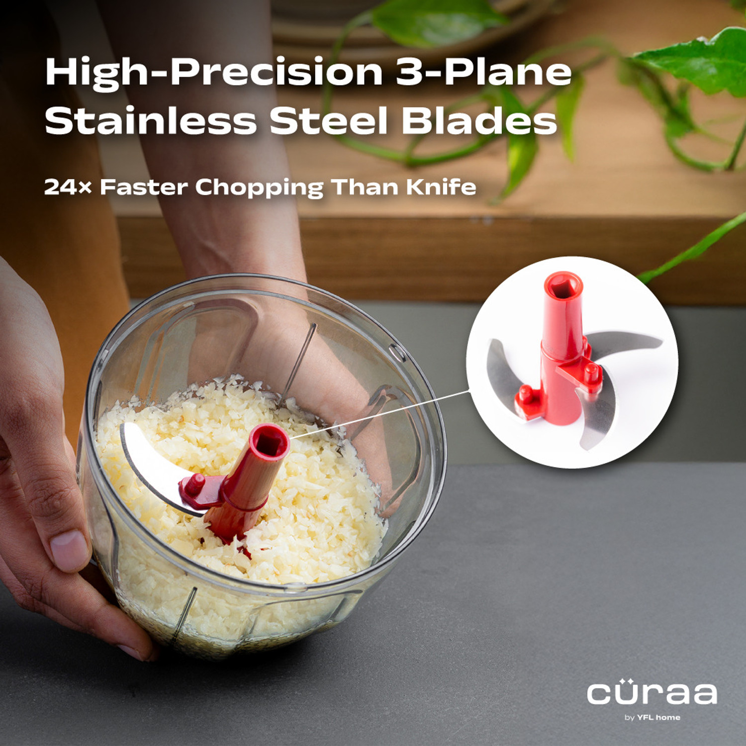 Image of Curaa Choplab Lite 650ML Vegetable & Fruit Chopper
