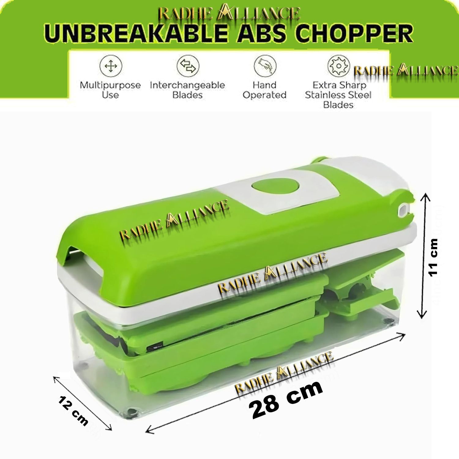 Image of SAFERON by N /A 13 in 1 Multipurpose Chopper, Grater Peeler Chipser, Unbreakable Body Vegetable & Fruit Grater & Slicer