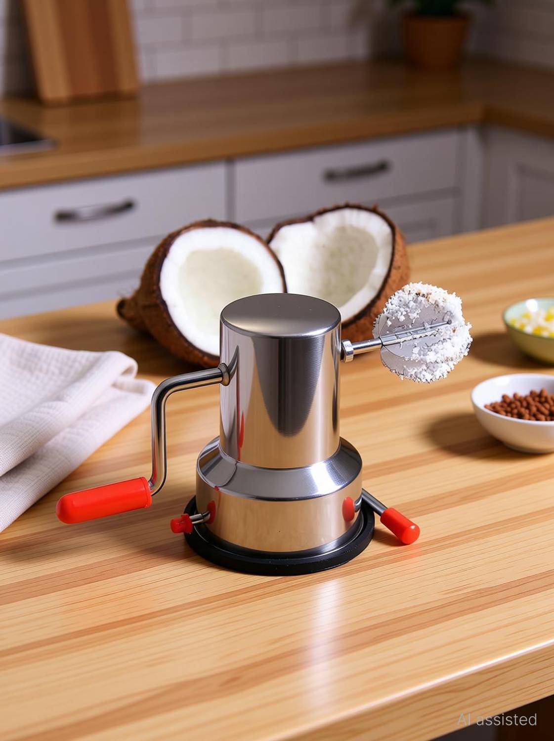 SHAYONA SALES by N/A Stainless Steel Coconut Scraper Shredder Grater for with Vacuum Base Manual Coconut Scraper