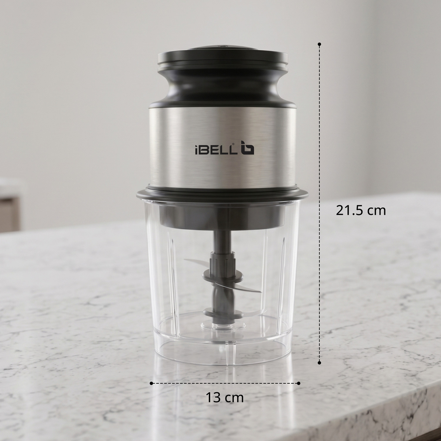 Image of iBELL iBELL Multipurpose ElectricChopper,4 SS Blades,400W ,Vegetables, Fruits, Nuts Electric Vegetable & Fruit Chopper