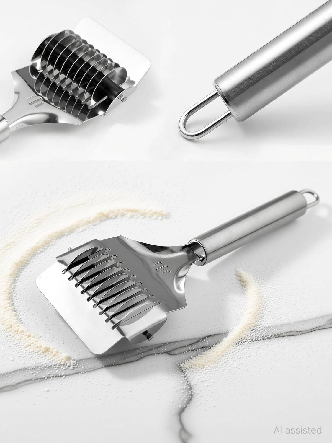 9Up Noodle Lattice Roller Docker Dough Cutter Multifunctional Stainless Steel Chopper