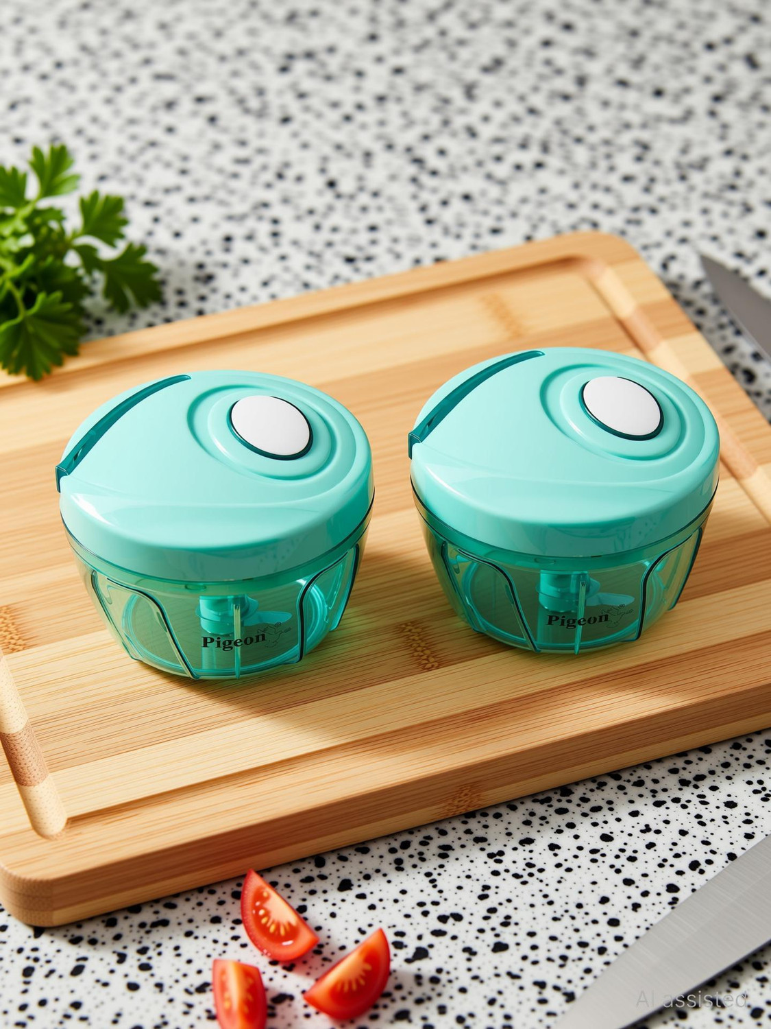 Image of Pigeon Combo Pack of 2 Mini Chopper DT Vegetable & Fruit Chopper (Choppers, DT)