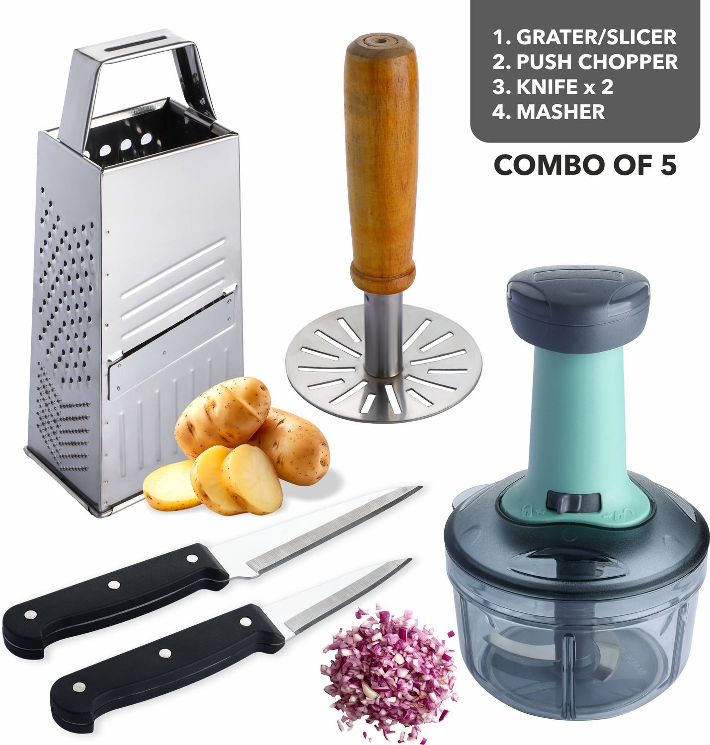 OFFYX Kitchen Tools & Cutting combo Vegetable & Fruit Chopper (65