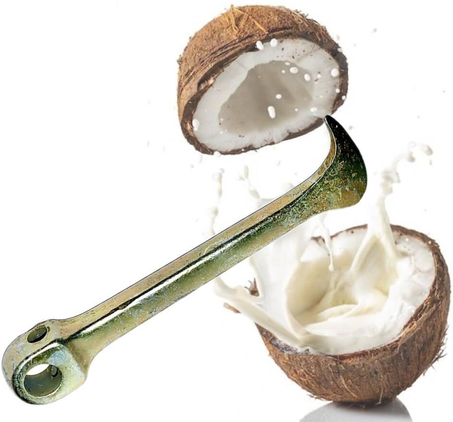 CEESHA Traditional Coconut Breaker Iron Rod Tool Coconut Slicer