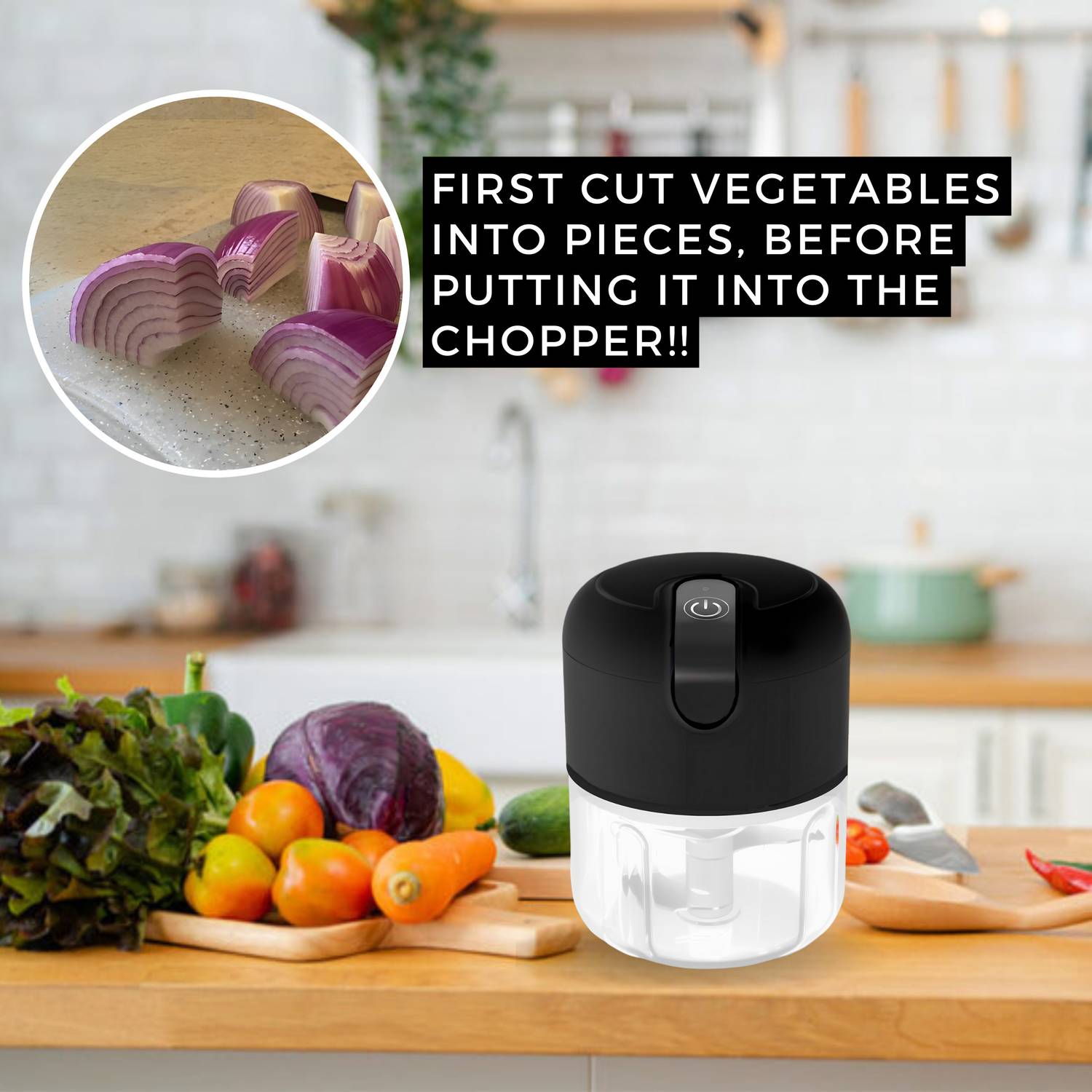 BRION by Kreme Electric Vegetable & Fruit Chopper