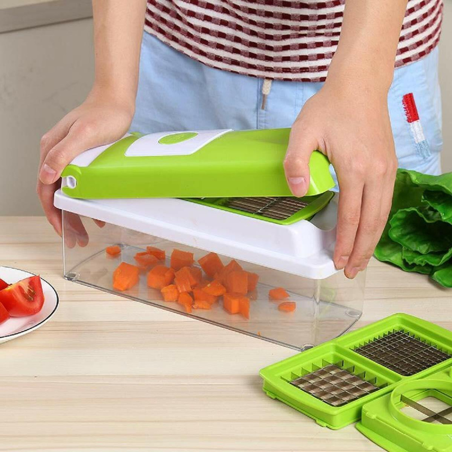 Image of Viraan New 13 In 1 Multifunction Vegetable Cutter Food Slicer Dicer Nicer Vegetable Fruit Peeler Chopper Cutter Carrot Cheese Grater Vegetable & Fruit Chopper