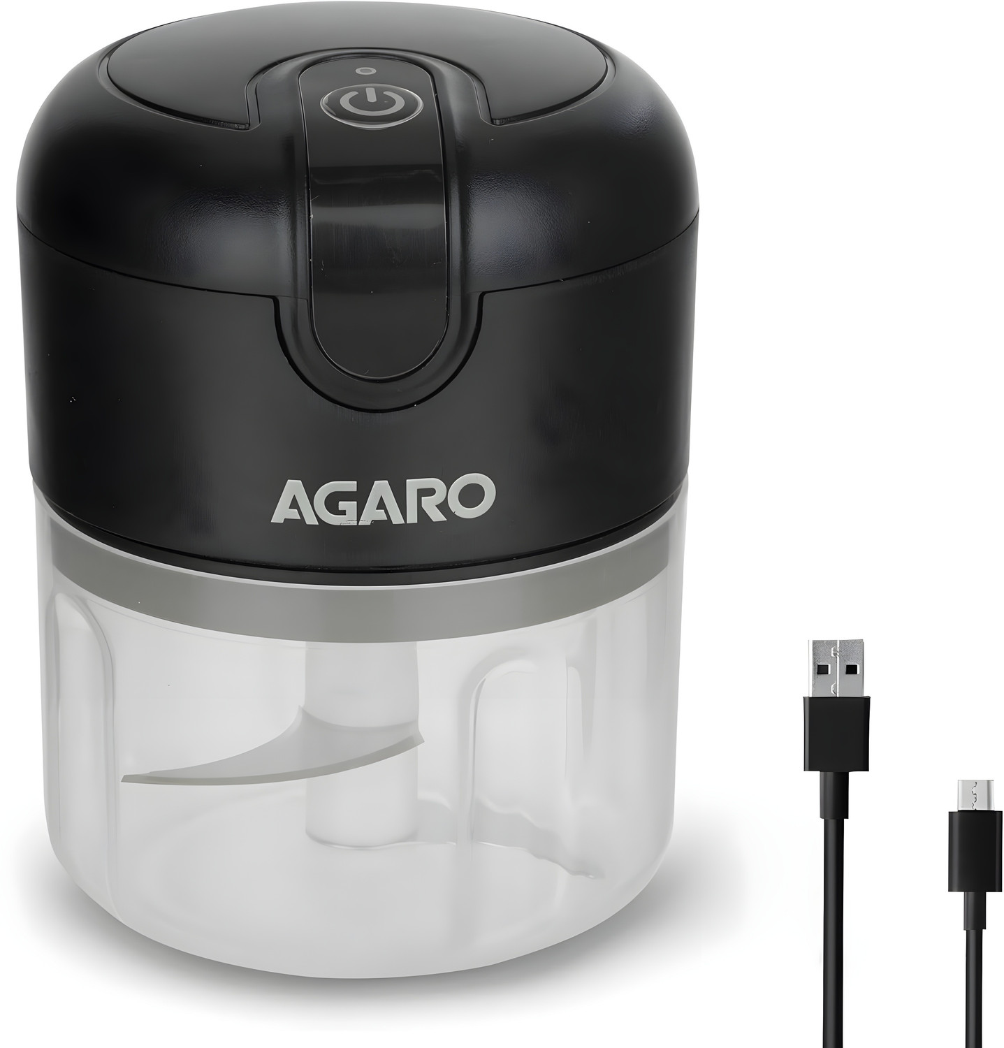 Image of AGARO Elite Rechargeable Mini Electric Chopper, 250 Ml, One Touch Operation Electric Vegetable Chopper