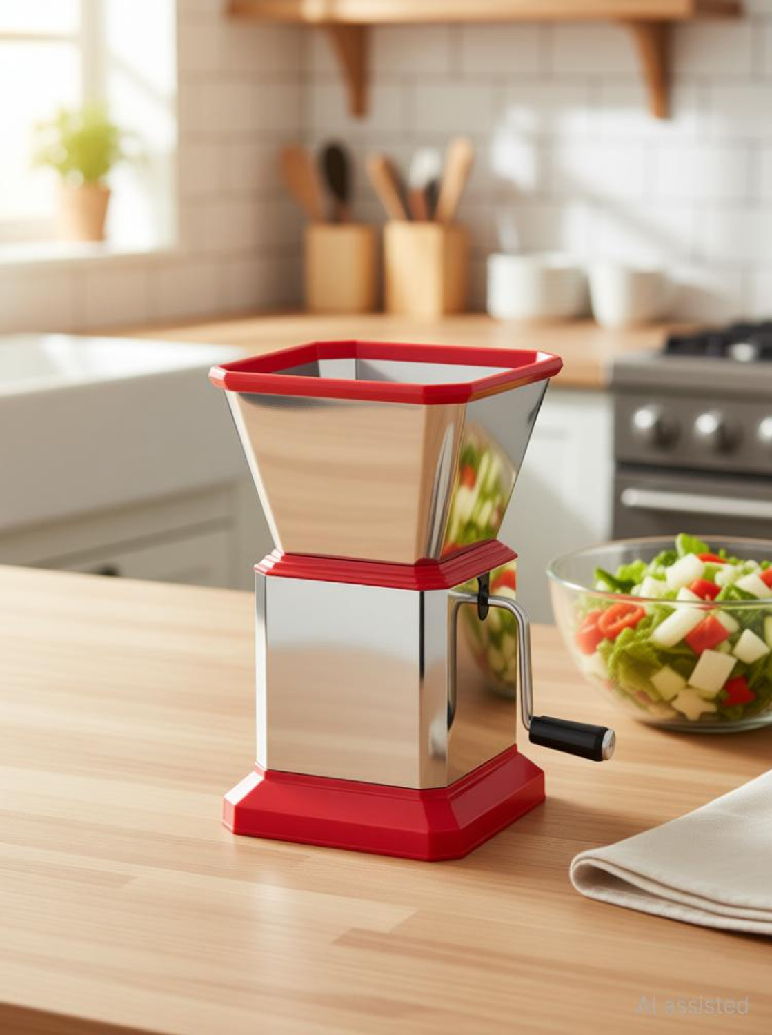 Image of Shreegokul Stainless Steel Chilly Cutter Vegetables and Dry Fruit Cutter /Stainless Steel Onion Chopper & Vegetable Chopper Quick Cutter with Stainless Steel Rotating Blade Vegetable Salad Chopper Vegetable & Fruit Chopper
