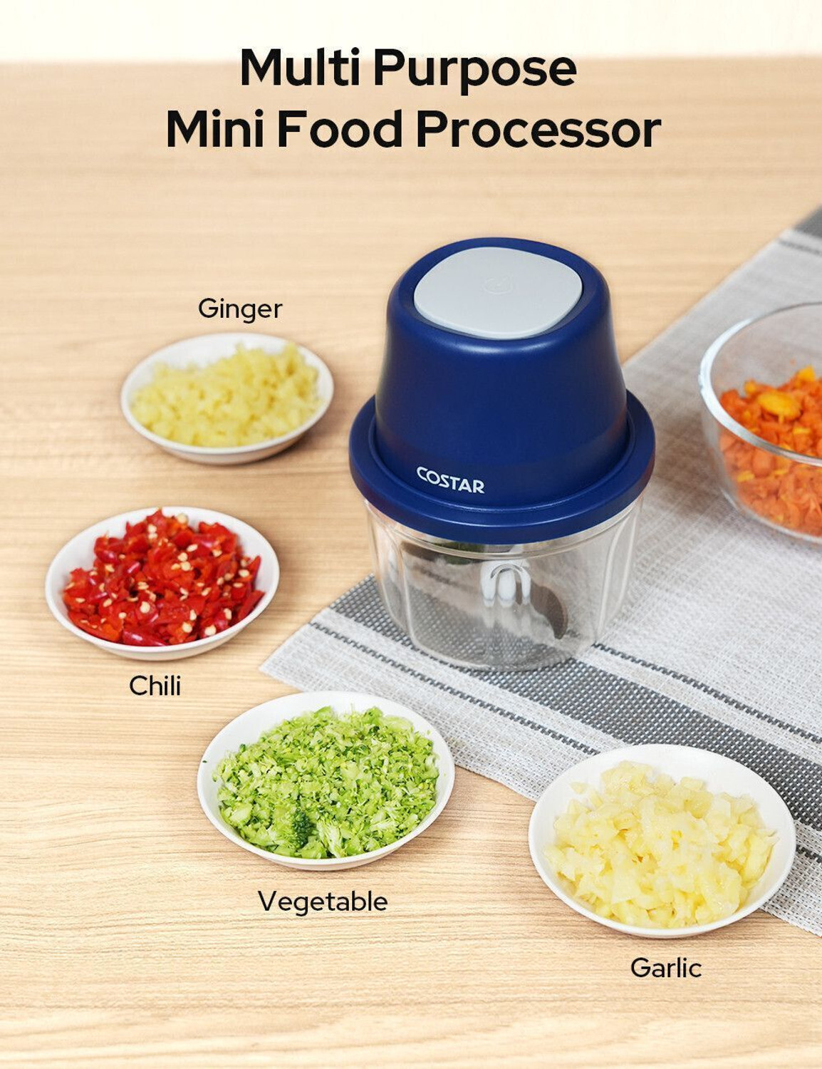 Image of Costar Rechargeable Mini Electric Chopper Electric Vegetable & Fruit Chopper