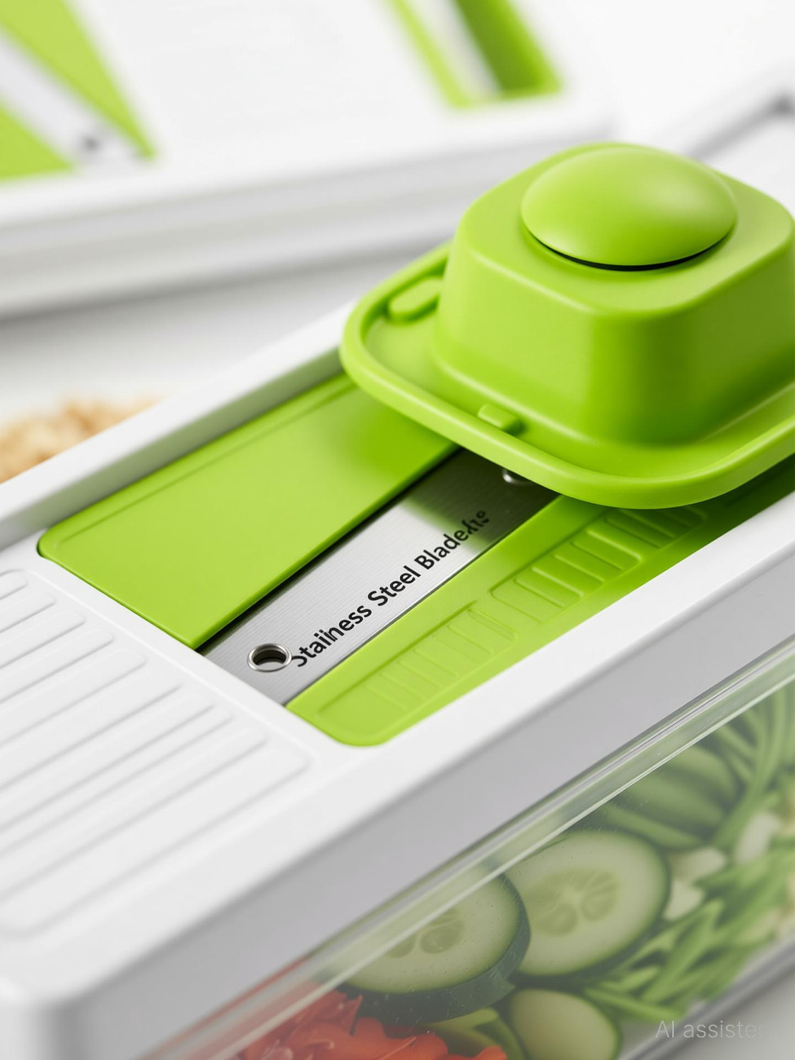 Image of salujahouse by no 6-in-1 Vegetable Slicer for Kitchen Multi-Purpose, Stainless Steel Blades Vegetable & Fruit Grater & Slicer