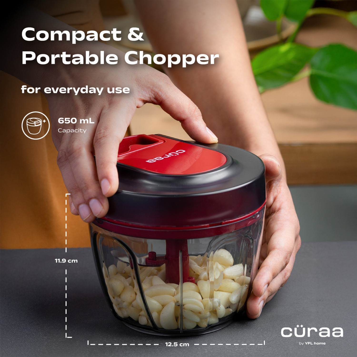 Image of Curaa Choplab Lite 650ML Vegetable & Fruit Chopper
