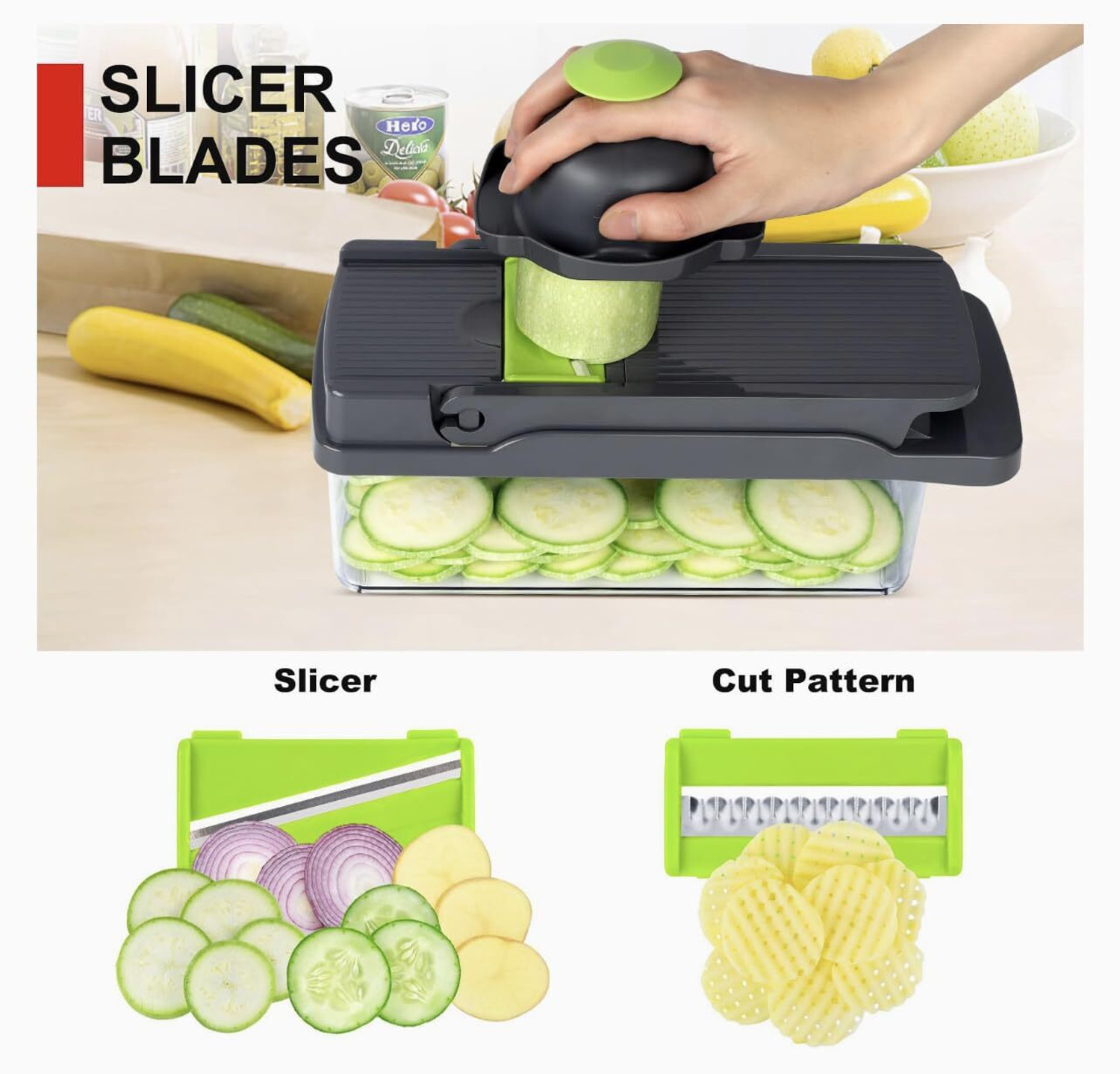Image of choppering by N /A Homeglame Vegetable Chopper, Onion Chopper 14 in 1 Multifunctional Food Chopper Vegetable & Fruit Chopper