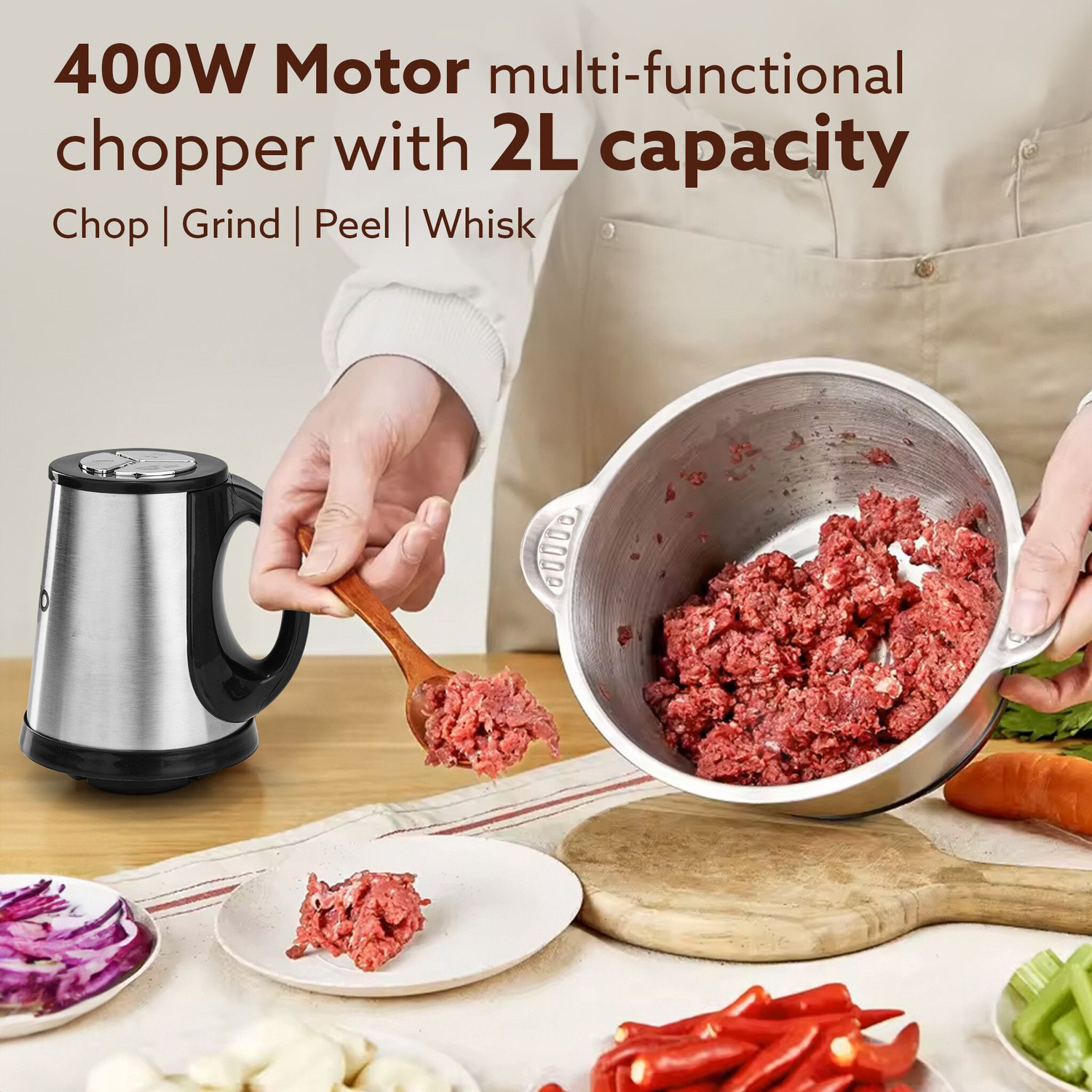 Image of AGARO Electric Vegetable Chopper
