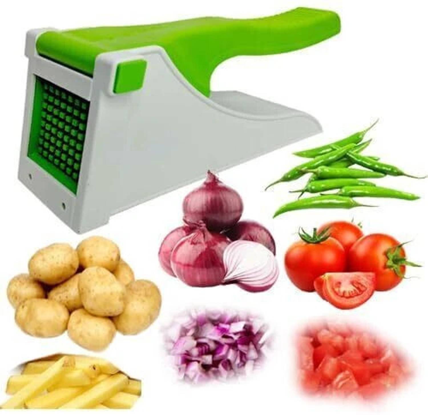 BHALALA ENTERPRISE French Fries Quick Cutter Plastic Machine Steel Blades Vegetable & Fruit Chopper