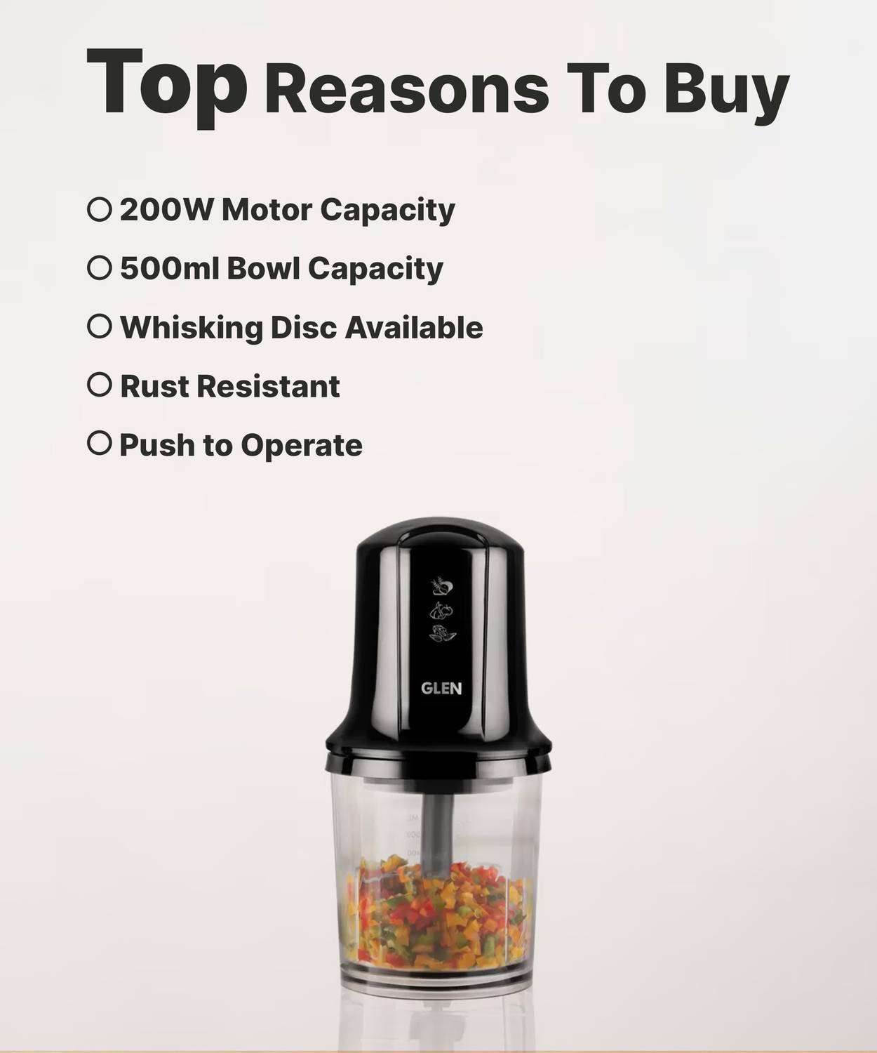 Glen SA4040BL Electric Vegetable & Fruit Chopper - Image 3