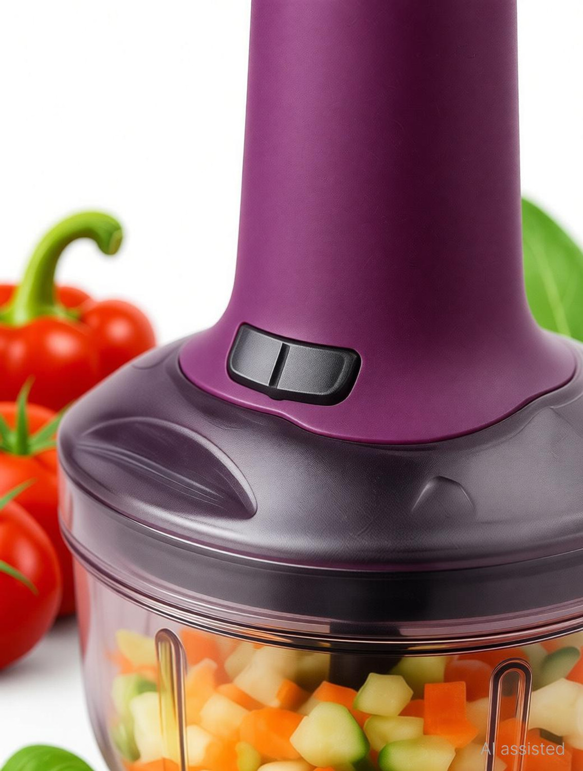 Image of Ecodex Manual Push Vegetable Chopper Mixer Cutter to Cut Onion, Salad, Tomato, Potato Kitchen Tool Set