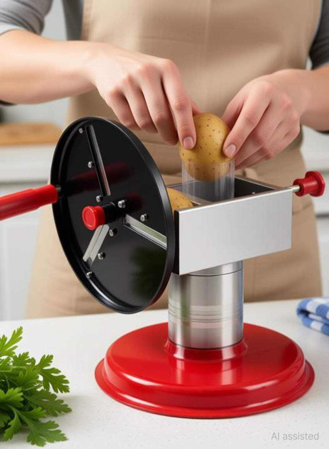 Image of SIDDHESHWAR TRADING Chopper Wafer Maker is suitable for Vegetable and potato Cuttings Potato Slicer