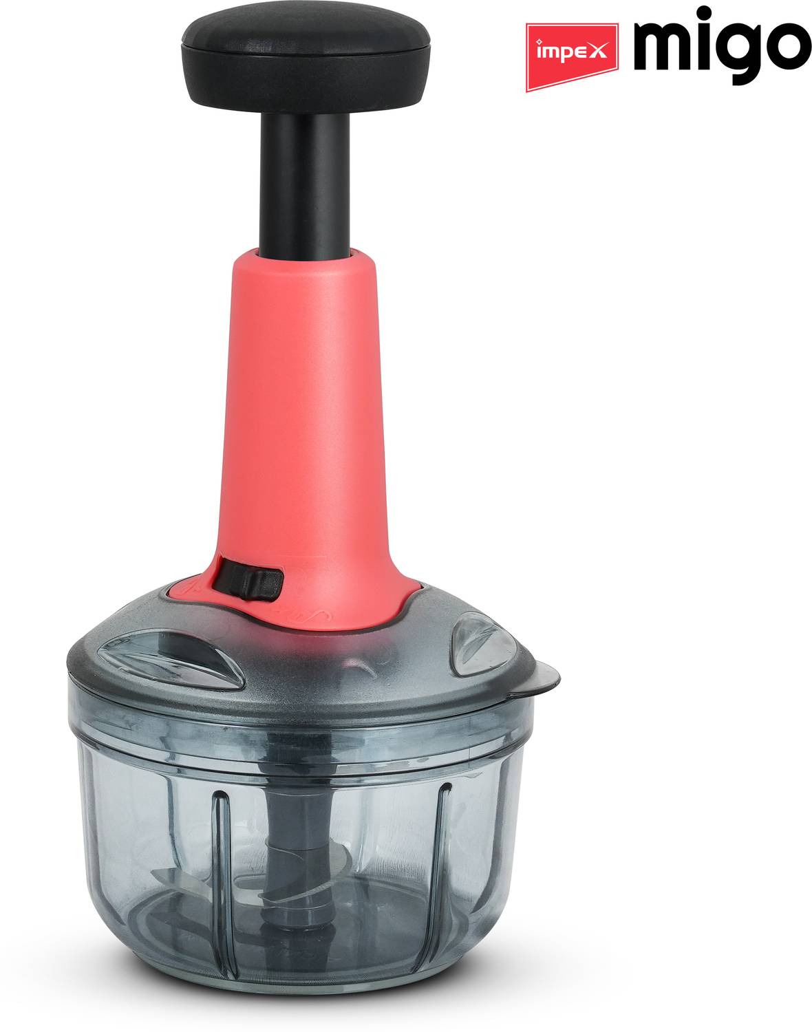 IMPEX by Impex Push Chopper (MC 650) 650 ml with 3 Stainless Steel Blades Vegetable & Fruit Chopper — Fry Pans & Cookware Sets