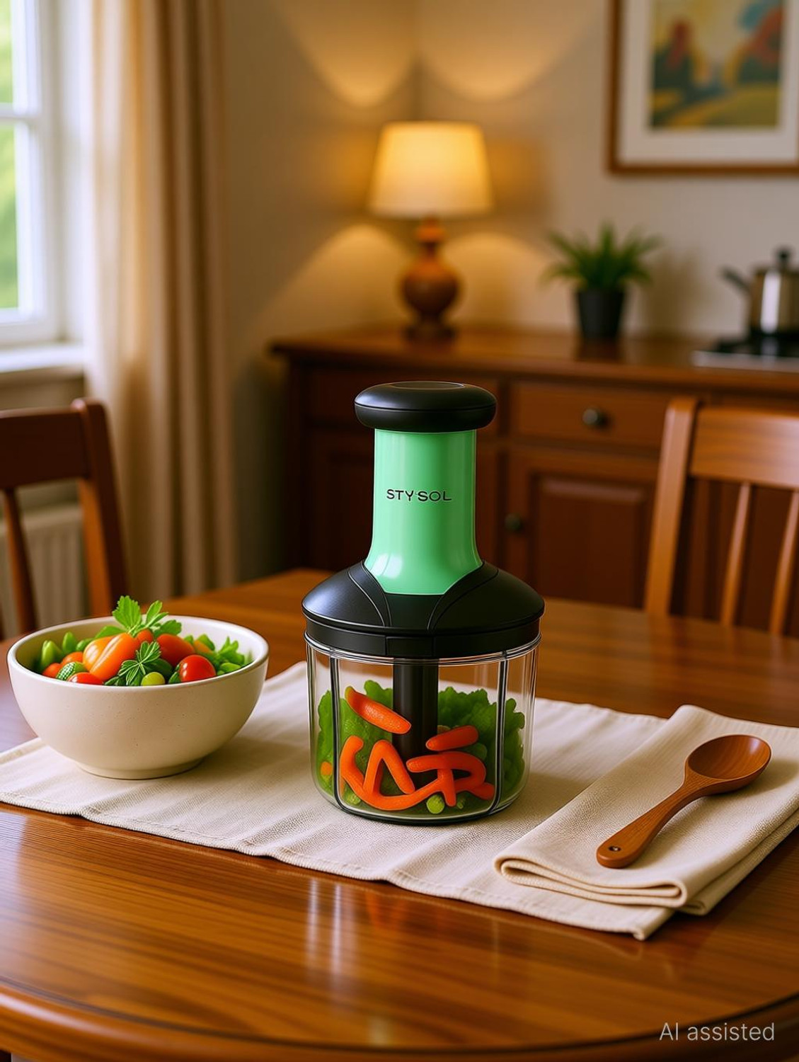 Image of Stysol push chopper for kitchen chooper hand press choper manual food Onion choppers Vegetable & Fruit Chopper