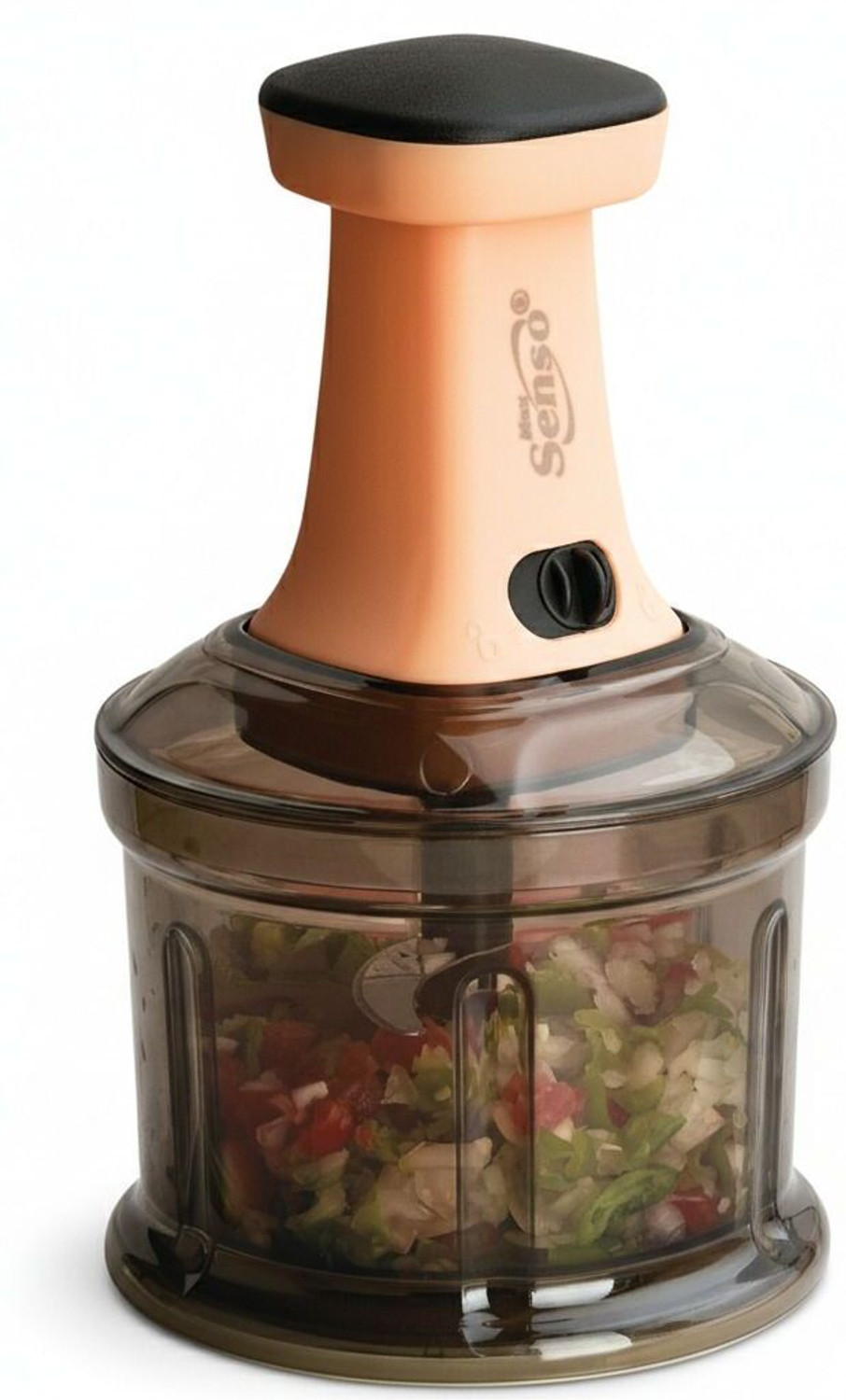 Image of Max Senso Unbreakable Vegetable Push Chopper With Anti Slip Base And Sharp Steel Blades Vegetable & Fruit Chopper