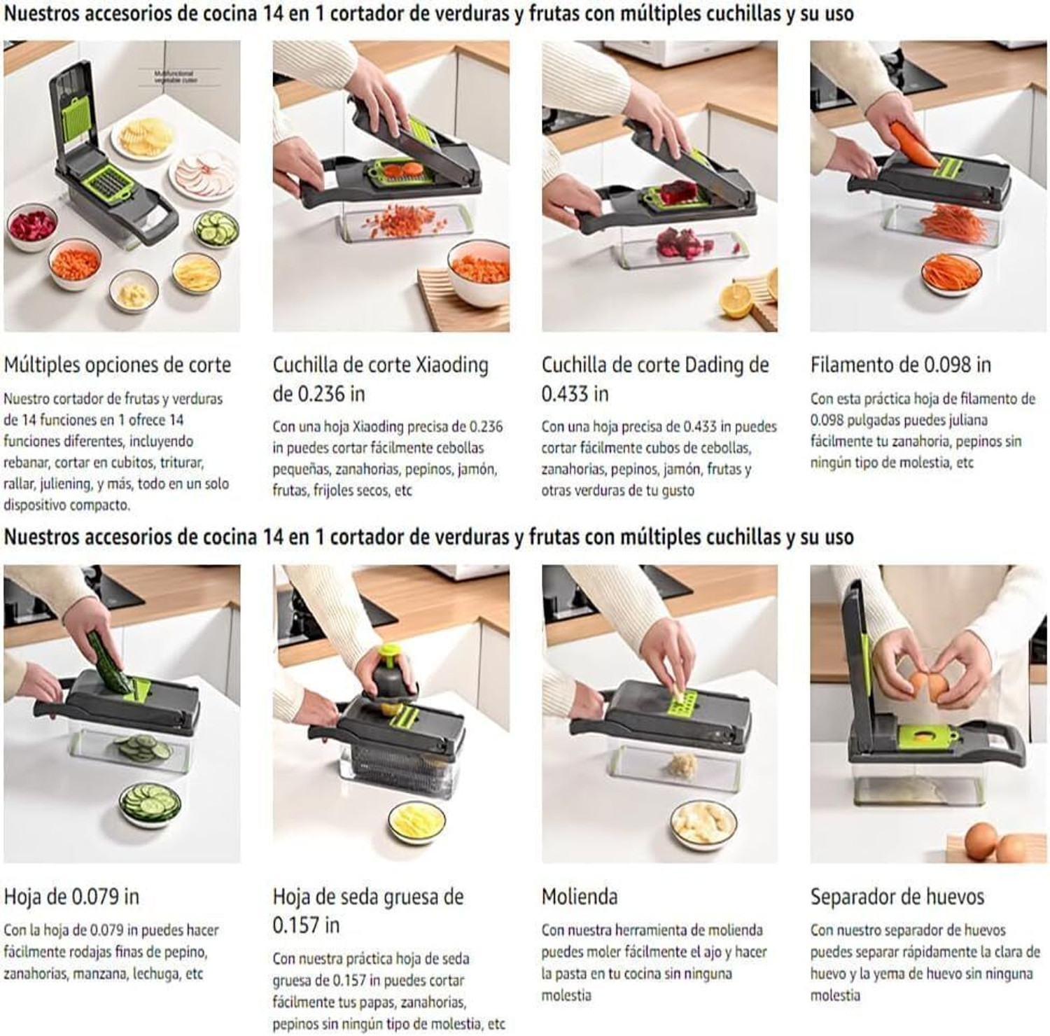 Image of SHAAK 14-in-1 Multifunctiona Kitchen Gadget for Home and Restaurant Use, Plastic Kr Vegetable & Fruit Chopper (1 X Chopper set)