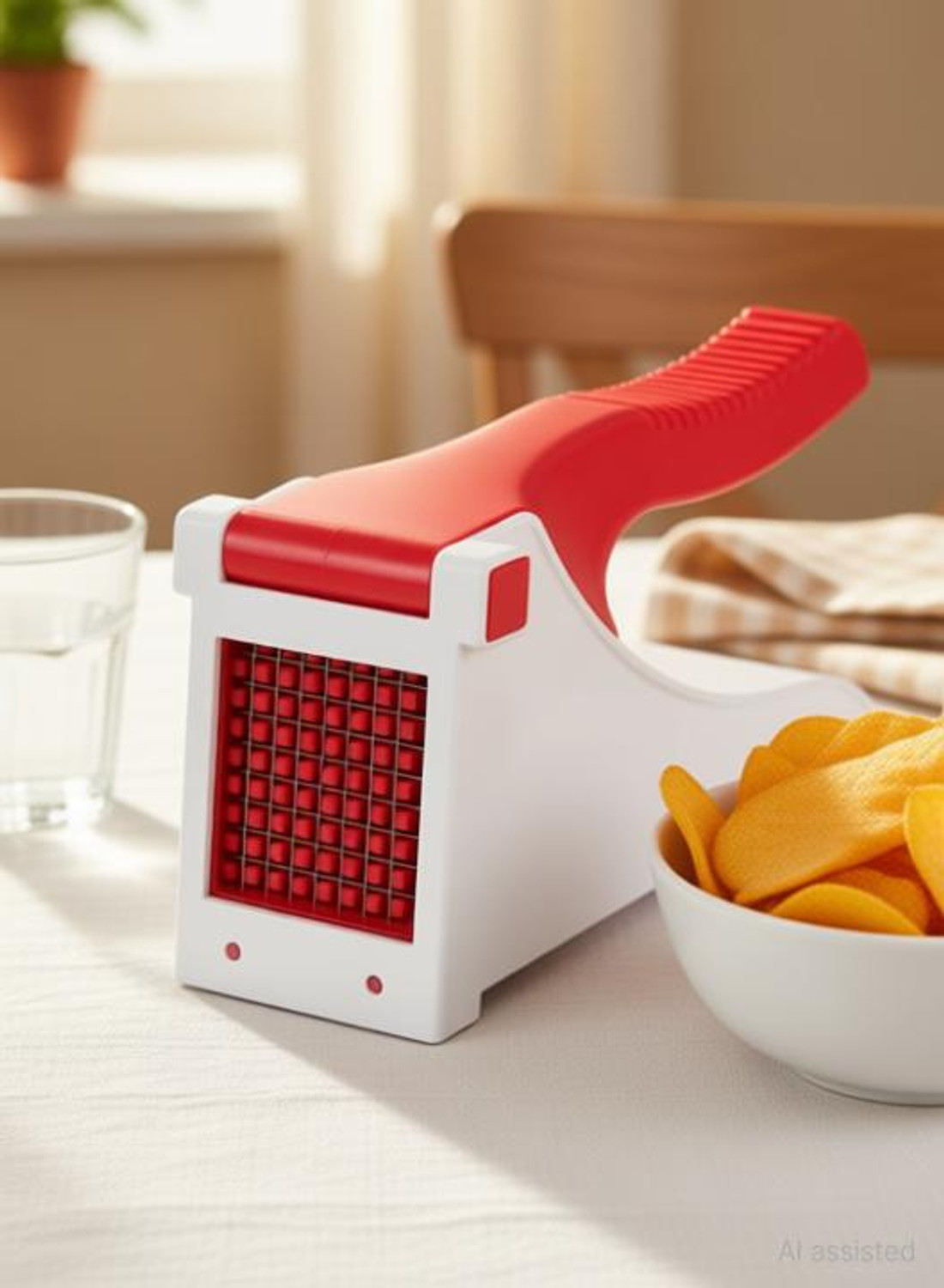 Image of Mohit Plastic Potato Chipser | French Fries Chips Maker Machine | Snacks Cutter /Chipser Vegetable & Fruit Chopper