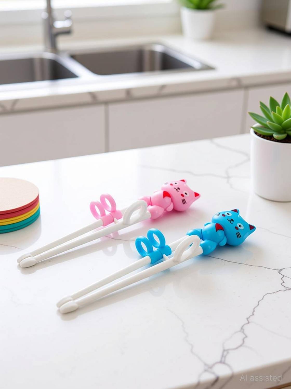 ANSHAURA Eating Plastic Korean, Japanese, Chinese, Vietnamese Chopstick