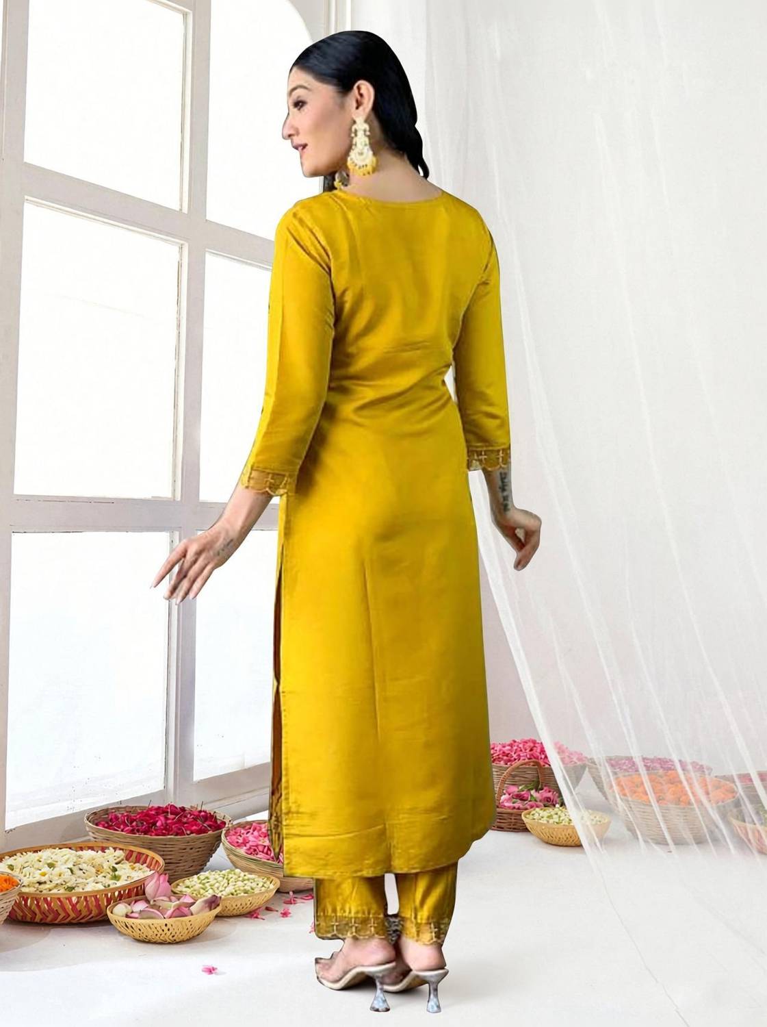 Atierking Cotton Slub Women Churidar