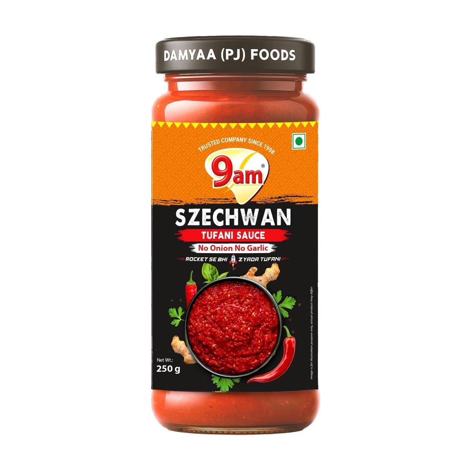 9am Szechwan Tufani Sauce | No Onion No Garlic | Hot & Spicy Dip | Chutney Paste