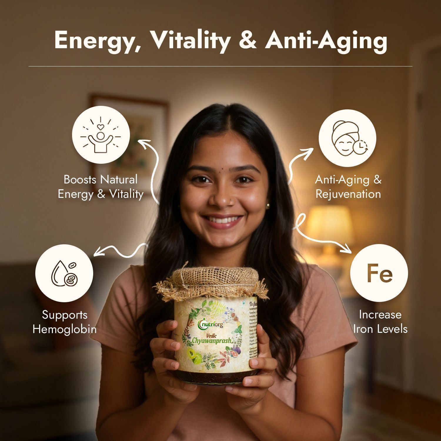 Image of Nutriorg Chyawanprash|Sugar-Free|48 Herbs|Made with Honey