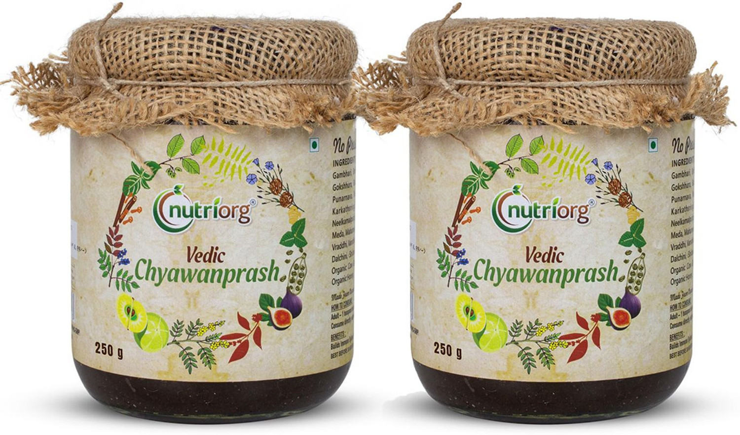 Image of Nutriorg Chyawanprash|Sugar-Free|48 Herbs|Made with Honey