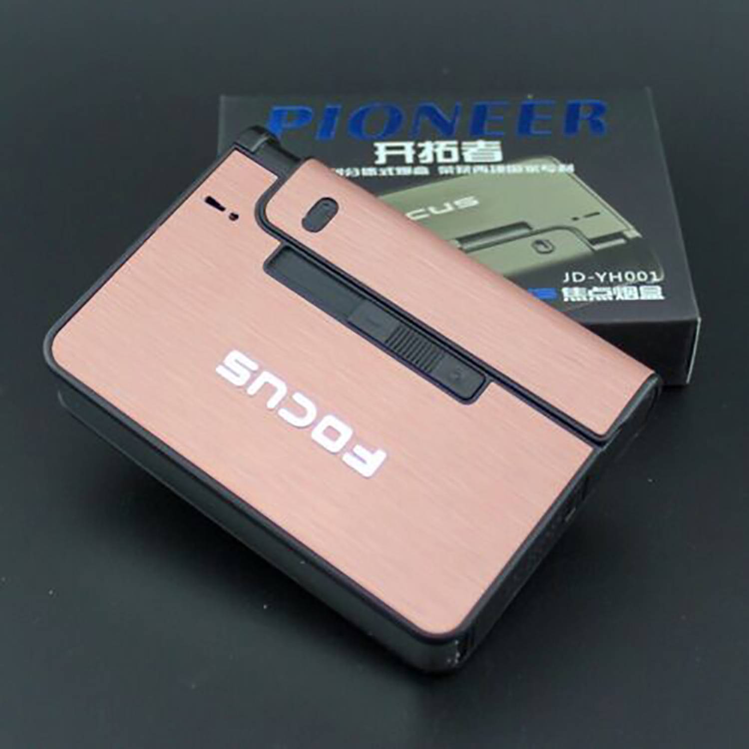 GENZ Focus Pioneer Pink Cigarette Case Lighter I Automatic Ejection Cigarette Holder Pocket Lighter