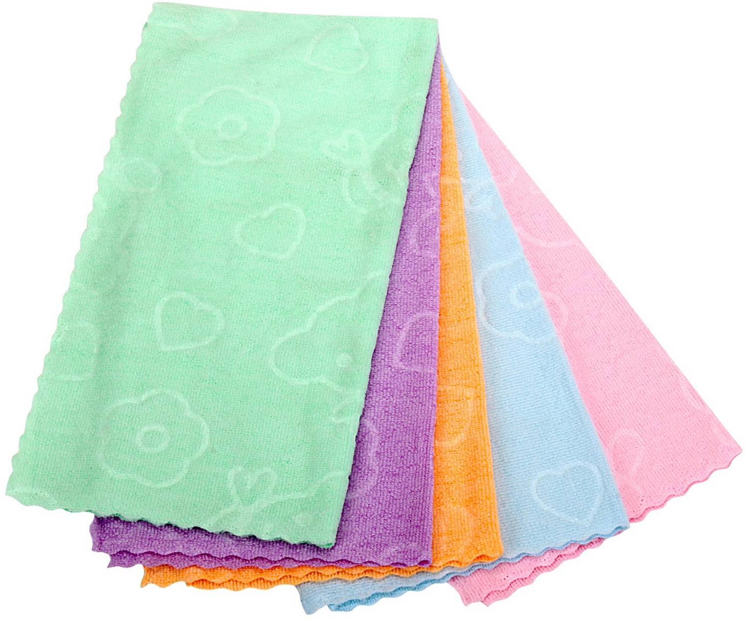 CASA FURNISHING C-CLT-P5-MIX Wet and Dry Microfiber Cleaning Cloth