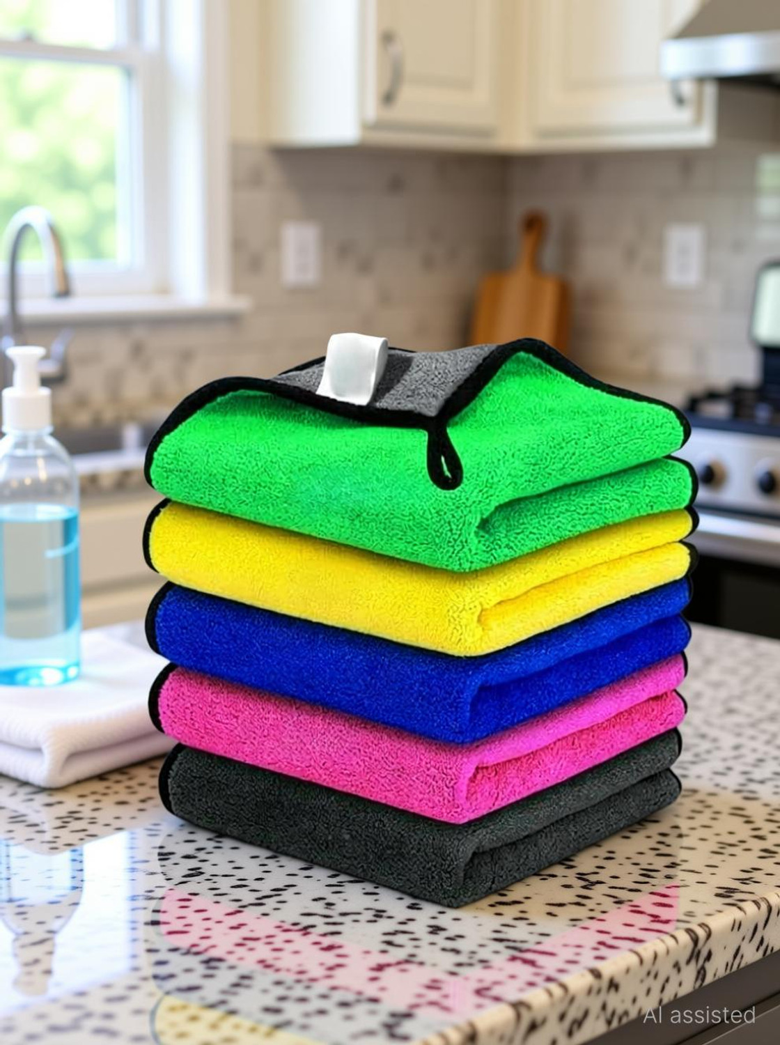Image of INFIUS CEREBRO MicroFiber Cloth 400GSM Wet and Dry Microfiber Cleaning Cloth (5 Units)