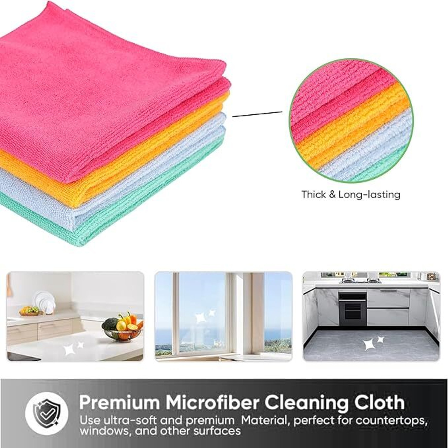 Image of INSPIRE STYLE Microfiber Vehicle Washing Cloth (Pack Of 3, 250 GSM) Wet and Dry Microfiber Cleaning Cloth