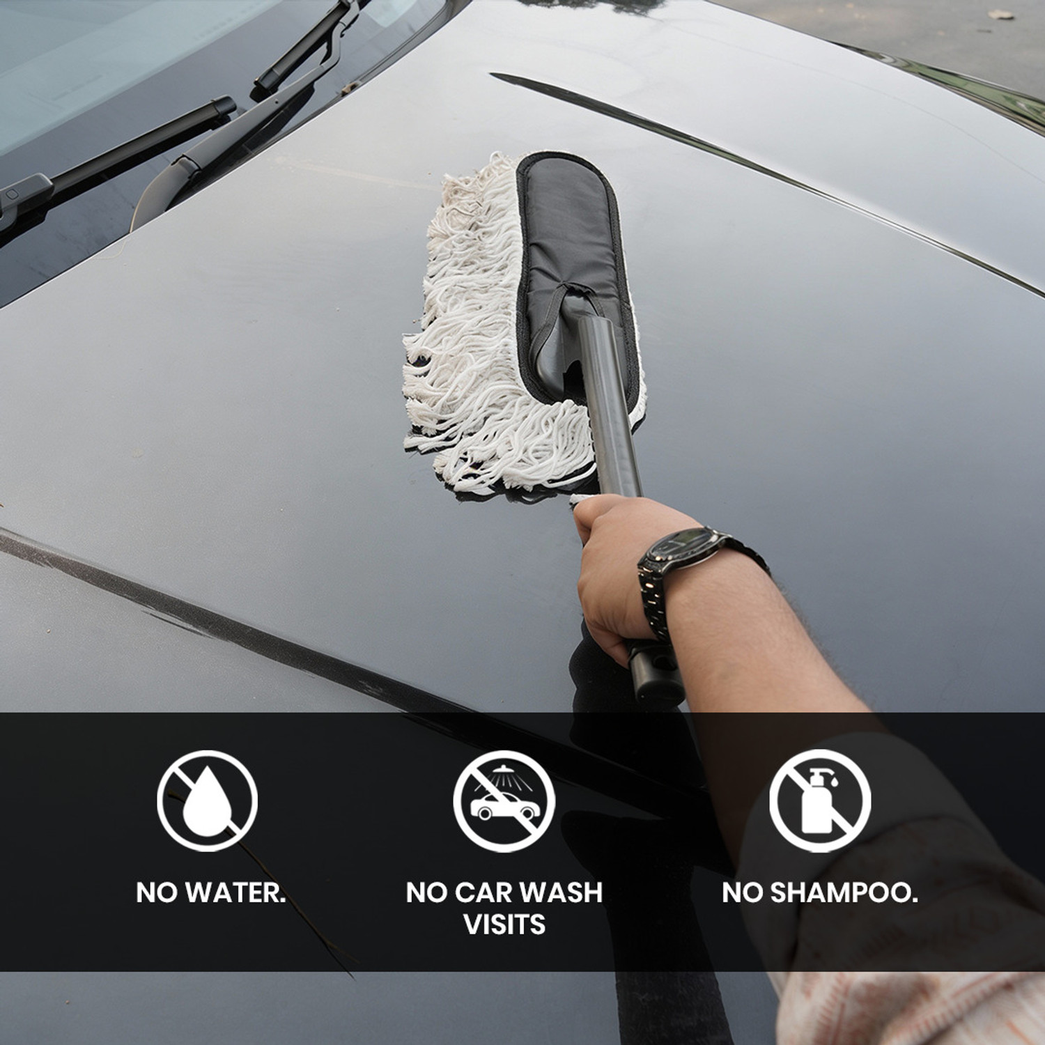 Image of Hoora Quick Clean Premium Microfiber Car Duster | Scratch-Free Dust Removal for Cars Dry Microfiber Cleaning Cloth