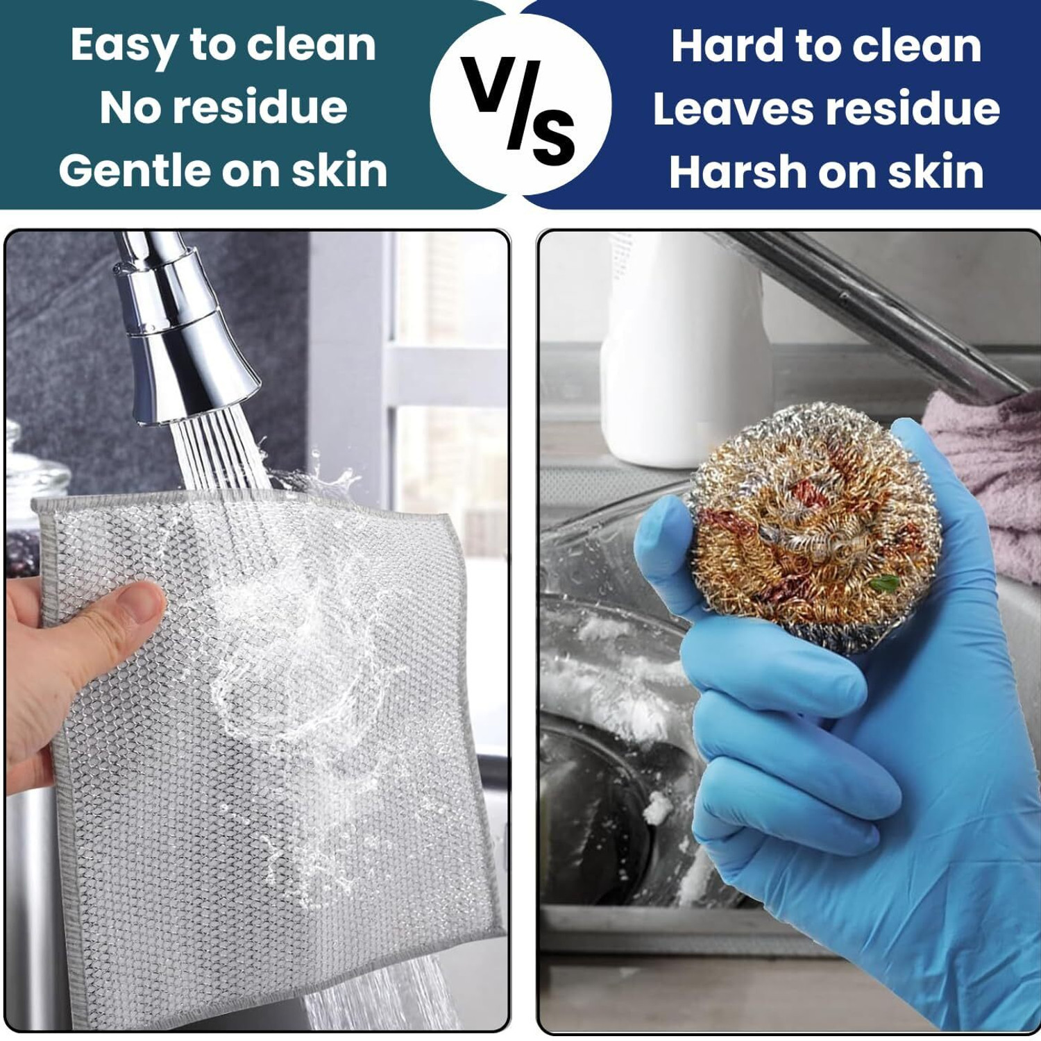Image of Kapture 24 Reusable Cleaning Cloth Stainless Steel Scrub