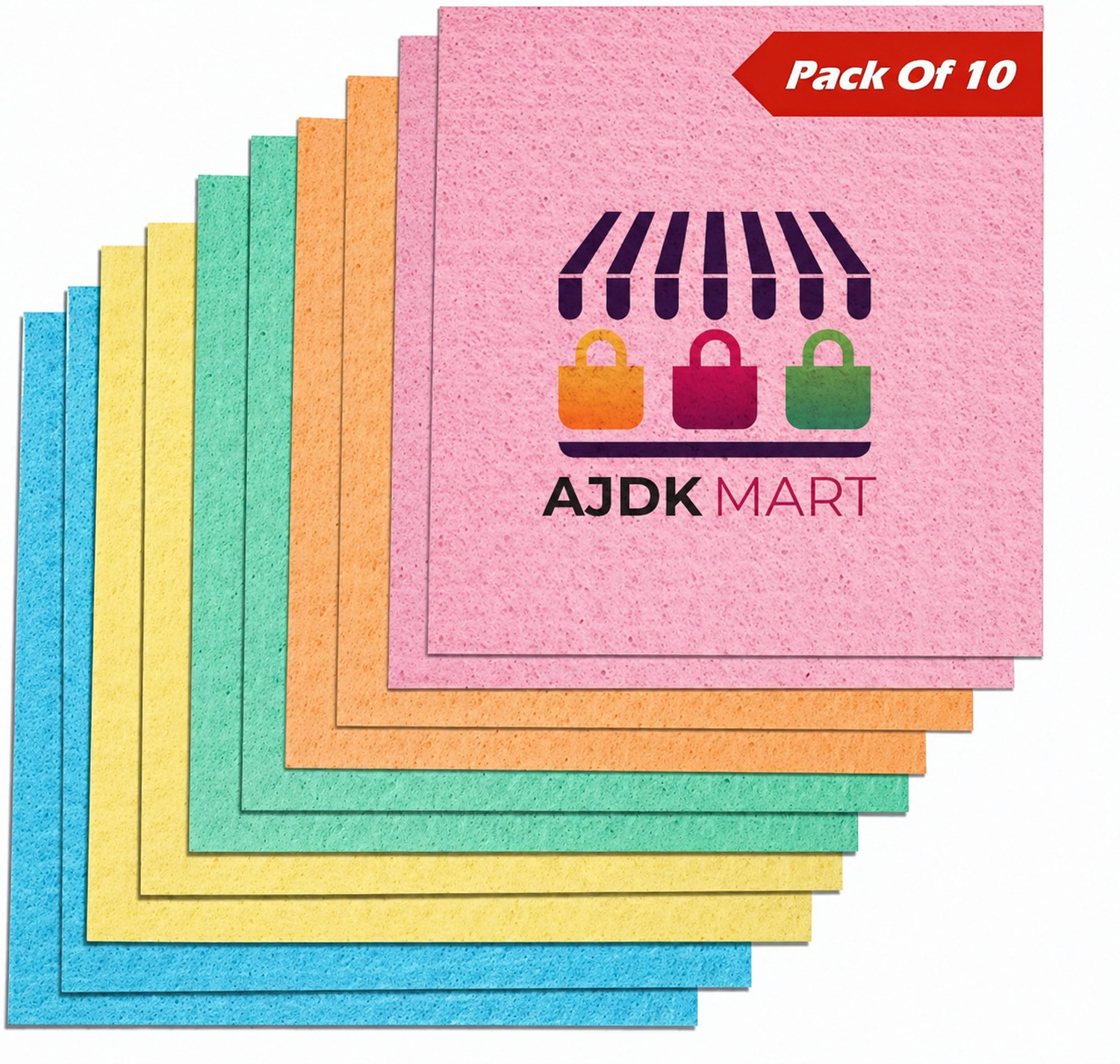 Image of AJDK MART Cellulose Sponge Cloth Cellulose Sponge Cloth Wet and Dry Sponge Cleaning Cloth