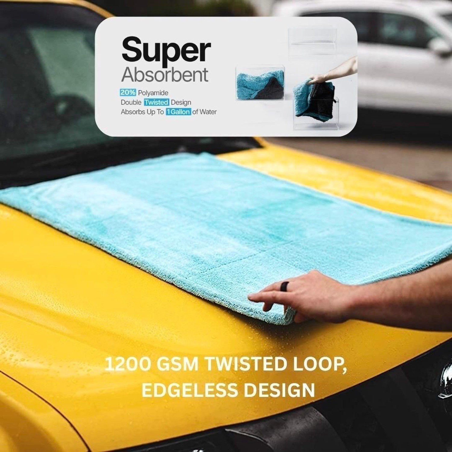 Image of HOMNIX Microfiber Vehicle Washing Cloth