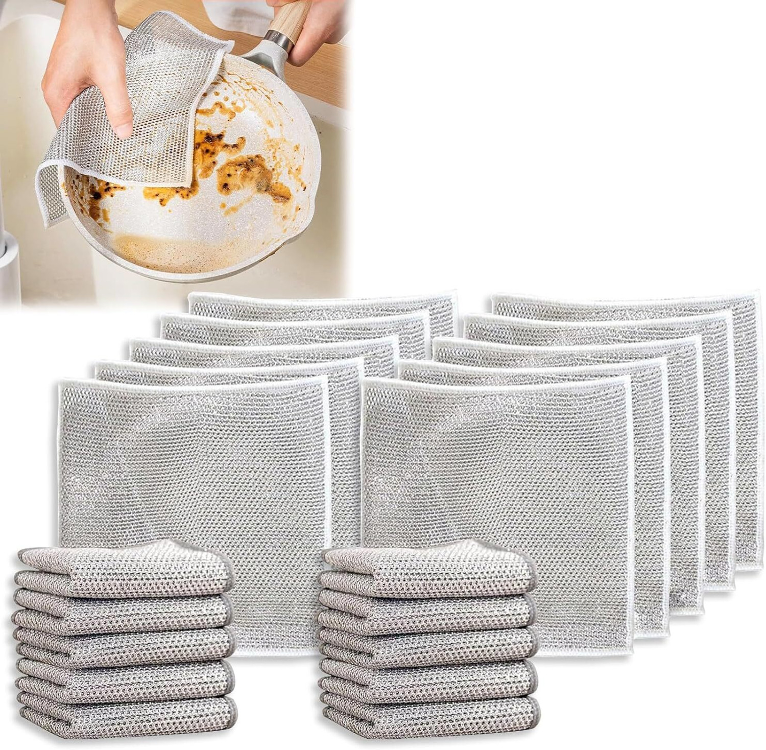 Image of Kapture 24 Reusable Cleaning Cloth Stainless Steel Scrub